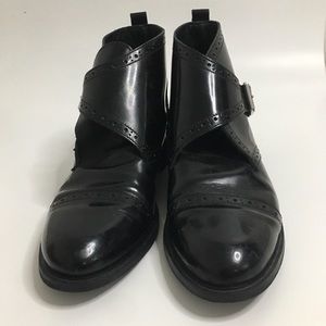 Barbara Barbieri Italian Leather Monk Strap Ankle Boots 9